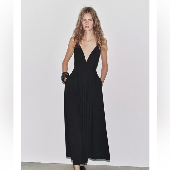 NWT ZARA LONG DRESS WITH TIES SIZE XS 
🚨FIRM PRICE NO  DISCOUNT - Picture 10 of 15